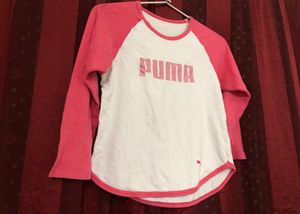 Puma White Long Sleeve T Shirt