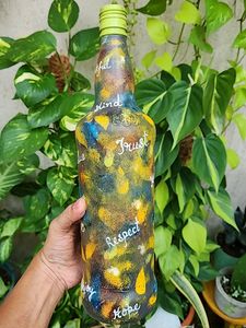 Handpainted Glass Bottle