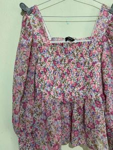 Floral Smocked Top