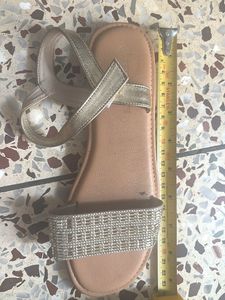 Gold Embellished Flats for 8-9 years