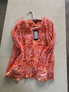 Patterned Long Sleeve Top