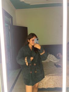 Cozy Green Faux Fur Coat
