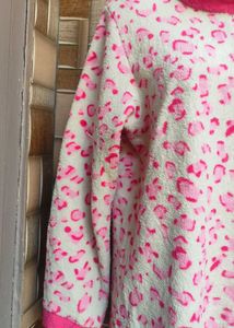 Pink Leopard Print Pullover