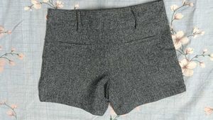 grey textured korean style shorts