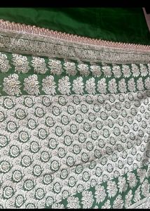 Green Banarasi Pure Silk Saree