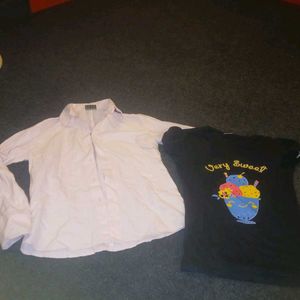 Combo Shirt And Tshirt Of Girls😍