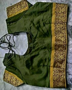 Olive Green Color Cotton blouse