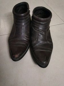 Brown Leather Ankle Boots