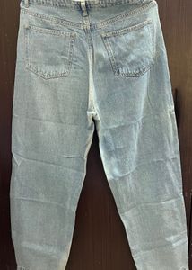 Distressed Light Wash Mom Jeans