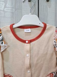 Combo Baby Romper : Floral &amp; Leopard Print