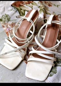 White Strappy Heels