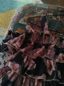 Pink Floral Stylish Top