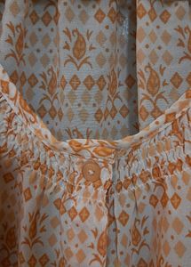 Orange  Round Neck Shirt