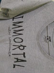 GREY PRINTED T-SHIRT