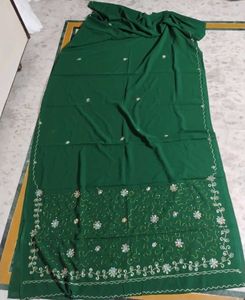 Women&#39;s Green Georgette Saree