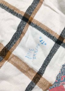 Korean Plaid Blanket Scarf