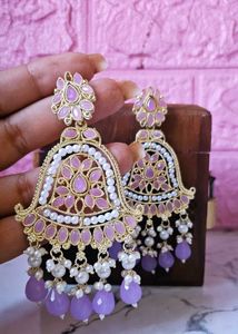 Meera Bandai Jhumki [ LAVENDER]