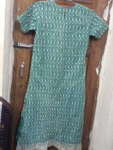 Elegant Green Embroidered Kurta Set