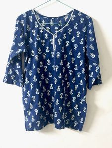 Blue Short Kurti