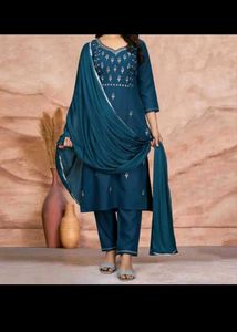 Kurta With Dupatta And Bottomwear.   Size M
