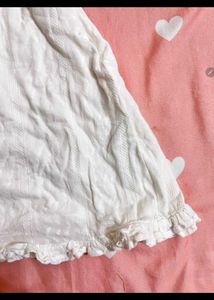 White Ruffle Trim Slip Sundress