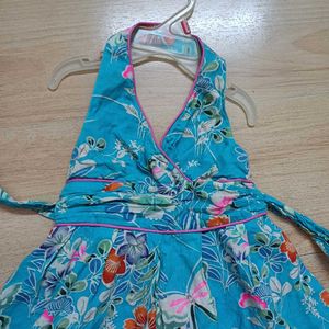Halter Neck Backless Dress for 4 to 7 yrs o
