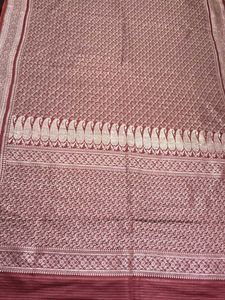 Maroon Banarasi Silk Saree