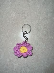 Crochet Flower Keychain