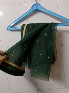 Green Sequins Dupatta