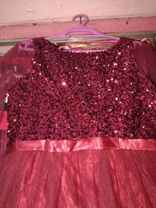 Elegant Maroon(reddish )Sequin Gown