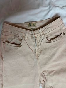 Peach Denim Jeans