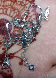 Giva 925 Real Silver Zircon Leaf Anklet(1 Piece)
