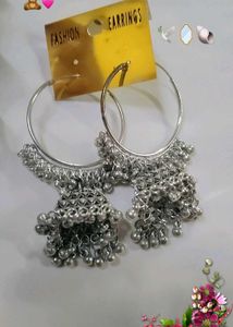 Silver Colour Jhumka For Women Latest Design