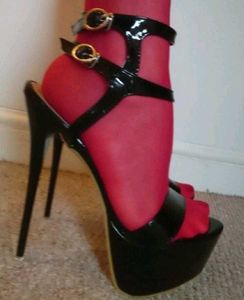 Red Platform Heels