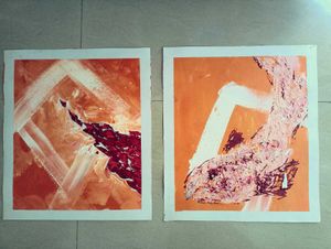 Combo Abstract Fish Paintings