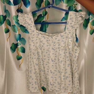 Floral Ruffle Tank Top