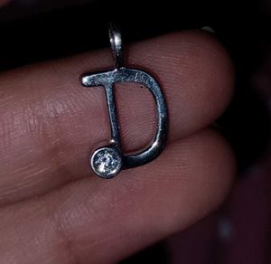 925 Silver &#34;D&#34; Alphabet Pendant