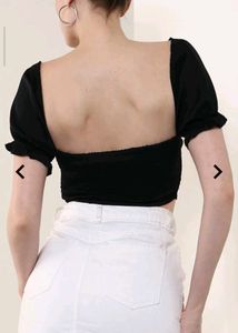 Black Corset Crop Top