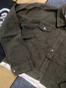 Olive Green Crop Jacket