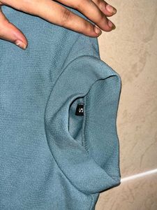 Cute Blue Top &amp; Black Skirt Set