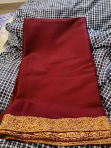 Elegant Maroon Shawl Resham work