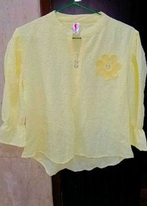 Elegant Yellow Floral top