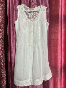 Boho White Lace Dress