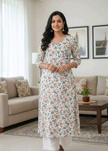 Floral Print Aline Kurti