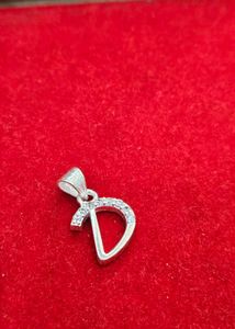 Silver &#34;D&#34; Initial Pendant