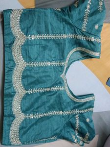Emerald Green Embellished Saree
