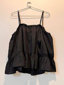 Boohoo Black Off-Shoulder Top (M)