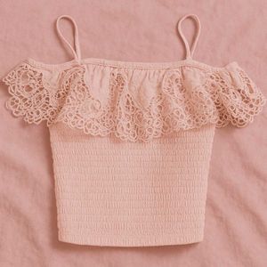Baby Pink Off Shoulder Top