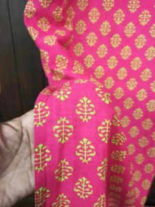 Pink Printed Kurta (36&#34;-38&#34;)