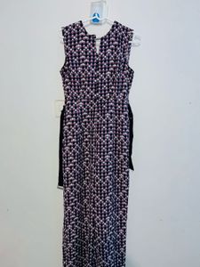 Patterned Sleeveless Dress